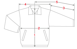 寸法の測り方:ブルゾンコート